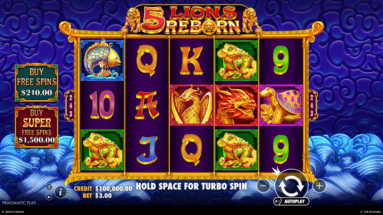 5 Lions Reborn (Pragmatic Play) Image 2